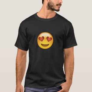 Lächelndes Gesicht mit Herz-geformten Augen Emoji T-Shirt