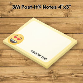 Lächelndes Gesicht mit herzförmigen Augen Post-it Klebezettel