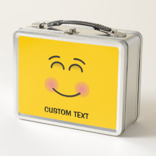Lächelndes Gesicht mit lächelnden Augen Metall Lunch Box