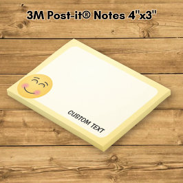 Lächelndes Gesicht mit lächelnden Augen Post-it Klebezettel