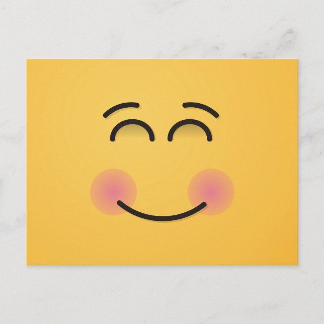 Lächelndes Gesicht mit lächelnden Augen Postkarte (Vorderseite)