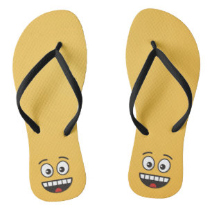 Lächelndes Gesicht mit offenem Mund Flip Flops