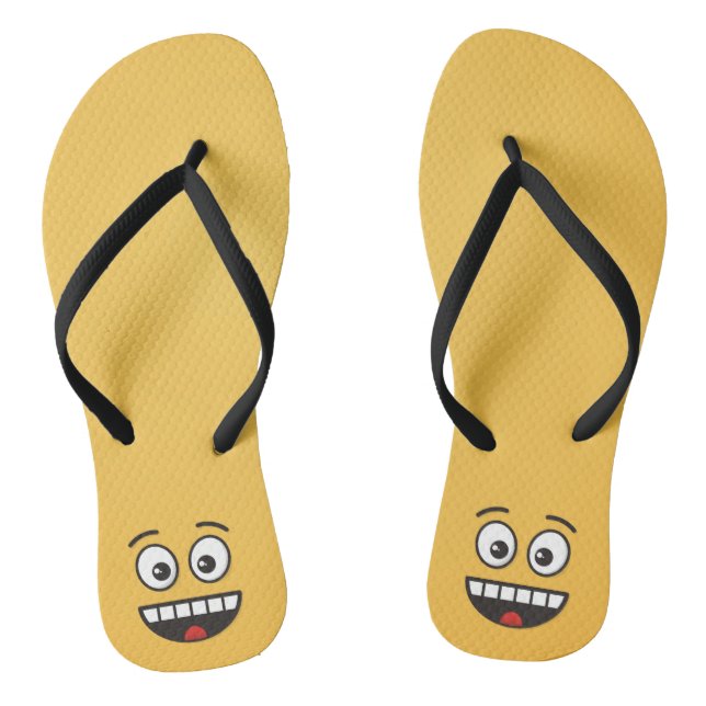 Lächelndes Gesicht mit offenem Mund Flip Flops (Fußbett)