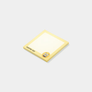 Lächelndes Gesicht mit offenem Mund Post-it Klebezettel