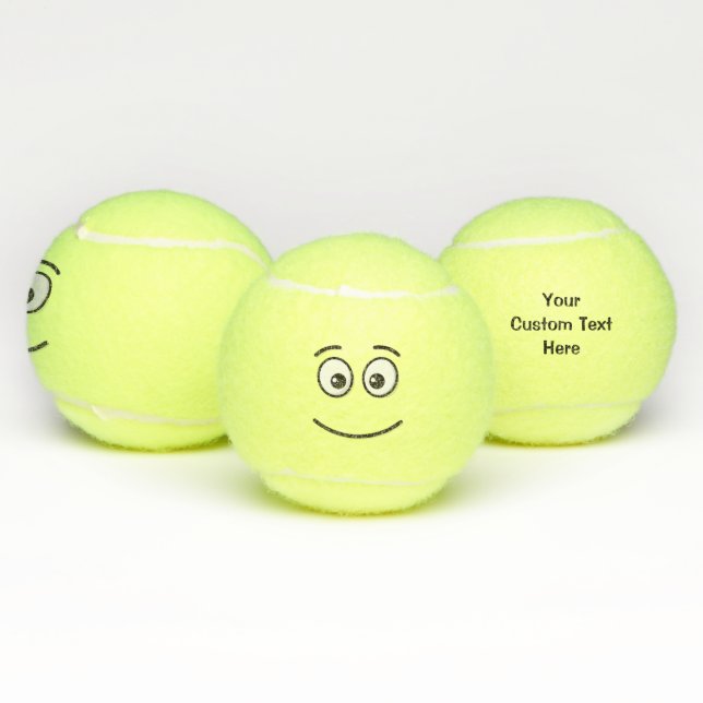 Lächelndes Gesicht mit offenen Augen Tennisbälle (Multi)