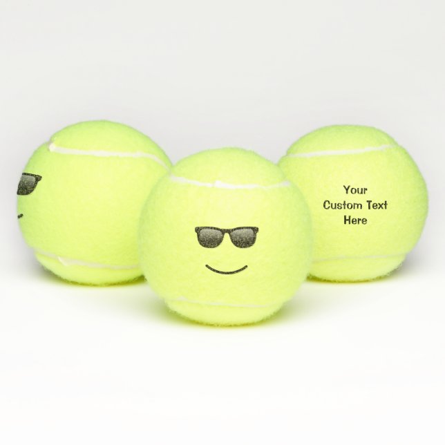 Lächelndes Gesicht mit Sonnenbrille Tennisbälle (Multi)