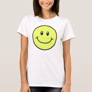 Lächelndes Gesichts-Shirt-Gelb 0001 T-Shirt