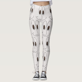 Lächelndes Gesichtsmuster Funny Leggings