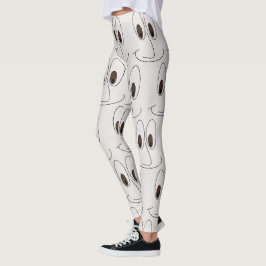 Lächelndes Gesichtsmuster Funny Leggings