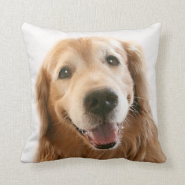 Lächelndes golden retriever kissen