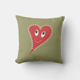 Lächelndes Herz Valentine Kissen