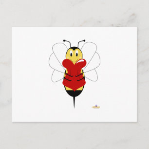 Lächelndes Hummelherz Postkarte
