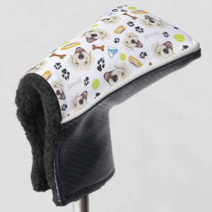 Lächelndes Hundegolden retriever Golf Headcover