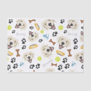 Lächelndes Hundegolden retriever Seidenpapier
