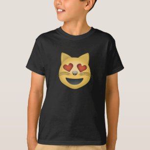Lächelndes Katzen-Gesicht mit Herz-geformten Auge T-Shirt