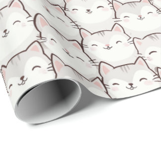 Lächelndes Katzenwackelpapier - Adorable Geschenkpapier