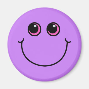 Lächelndes lila Emoji stellen gegenüber Magnet