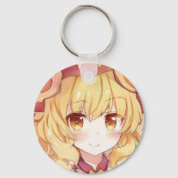 Lächelndes Mädchen mit gelben Augen Anime Manga