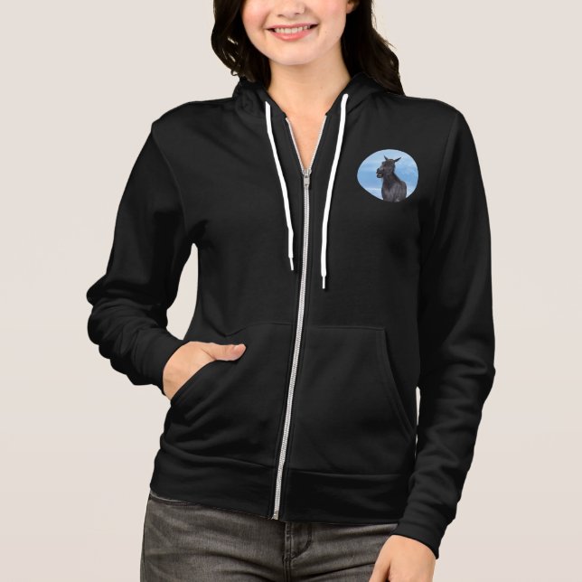 Lächelndes Pferd Hoodie (Vorderseite)