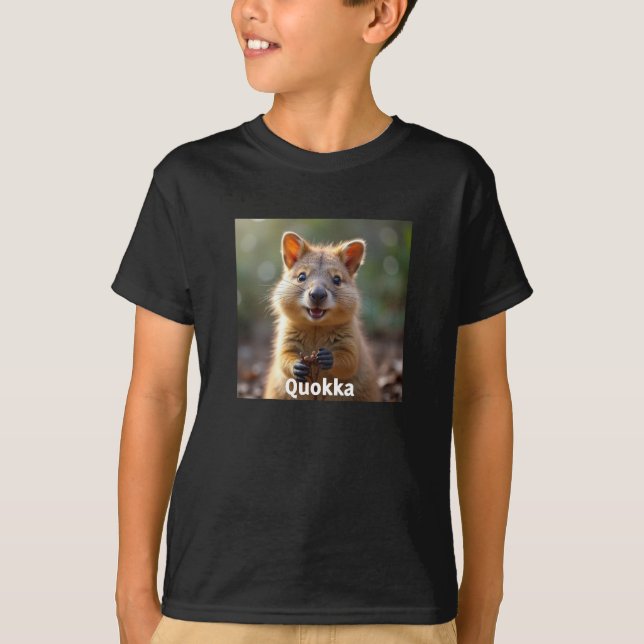Lächelndes Quokka - Niedliche Tiere T-Shirt (Vorderseite)