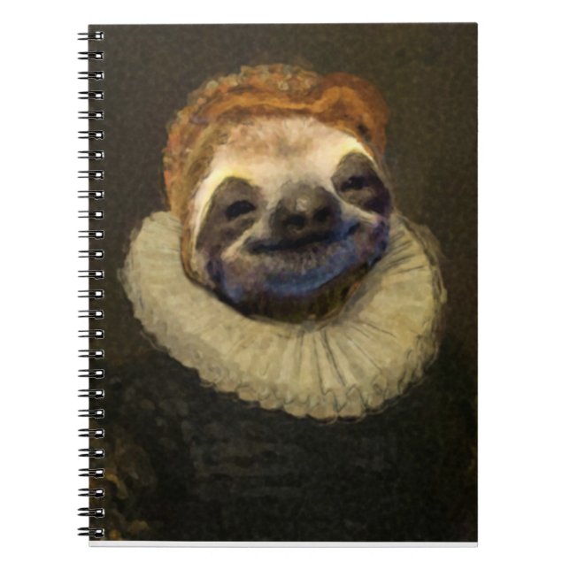 Lächelndes Sloth-Notebook Notizblock (Vorderseite)