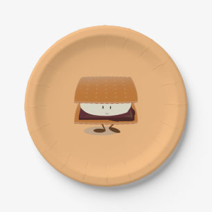 Lächelndes S'more Pappteller