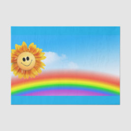 Lächelndes sonnenfarbiges Gewebepapier Seidenpapier