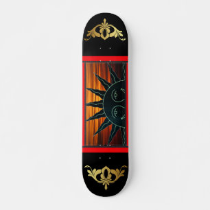 Lächelndes Sonnenskateboard Skateboard