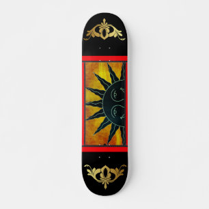Lächelndes Sonnenskateboard Skateboard