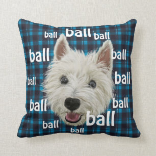 Lächelndes Westhochland Terrier Kissen