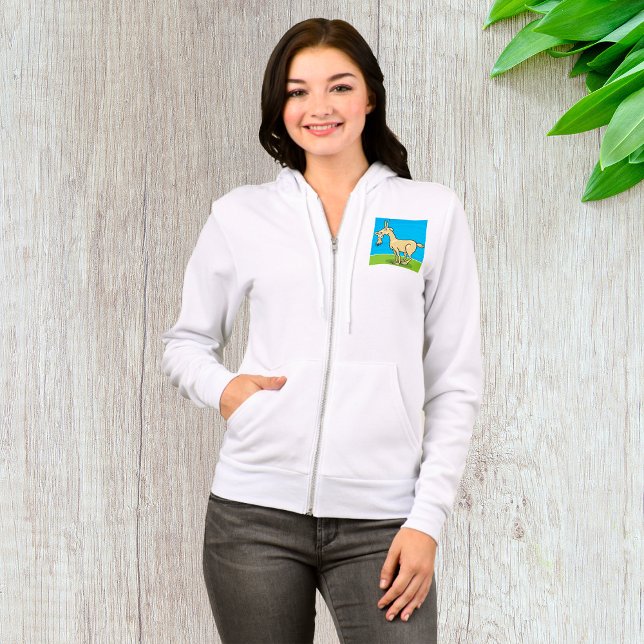 Lächelndes Ziegenvieh Cartoon Hoodie (Von Creator hochgeladen)