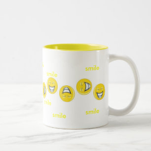 Lächelnkaffee-Tasse Zweifarbige Tasse
