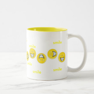 Lächelnkaffee-Tasse Zweifarbige Tasse
