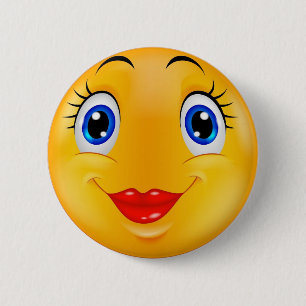 Lächelnmädchen Button
