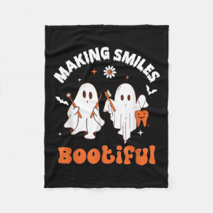 Lächelt Bootiful Funny Ghost Dentist Halloween Den Fleecedecke