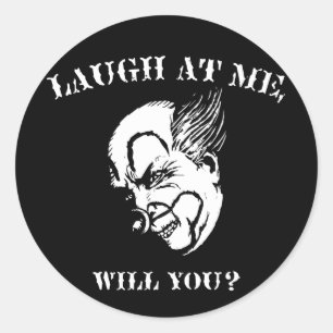 Lachen an mir, werden Sie? Runder Aufkleber