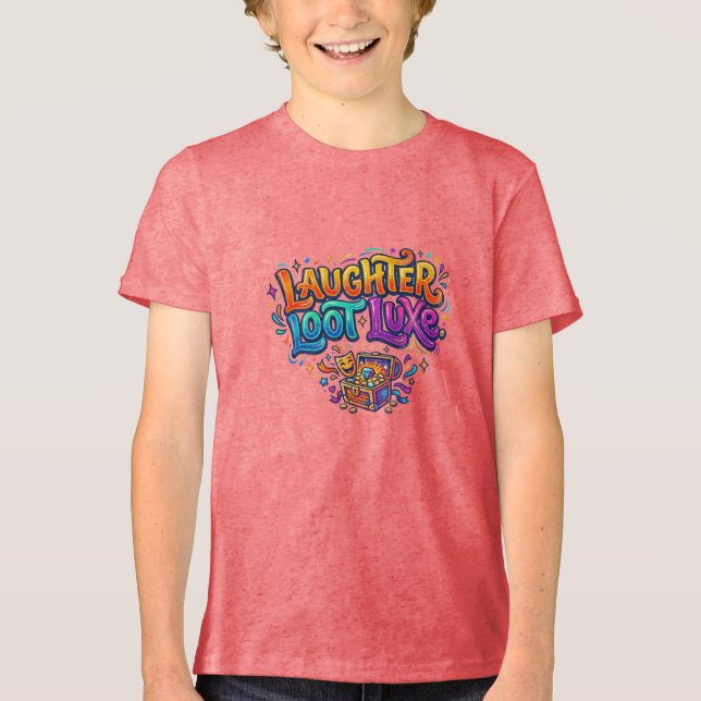 Lachen Beute Luxus Tri-Blend Shirt (Vorderseite)