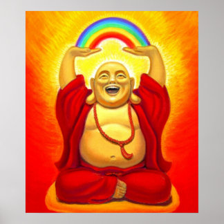 Lachen Buddha Spirituelles Art Poster
