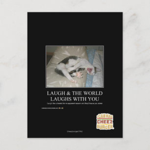 Lachen & die Welt lacht mit dir Postkarte