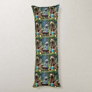 "Lachen, essen, Roar" Seitenschläferkissen