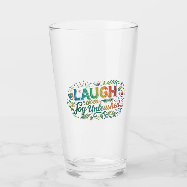 Lachen Freude Unbeschwert Glas (Vorderseite)