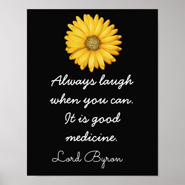 Lachen Gute Medizin — Kunst Print_ Poster (Vorne)