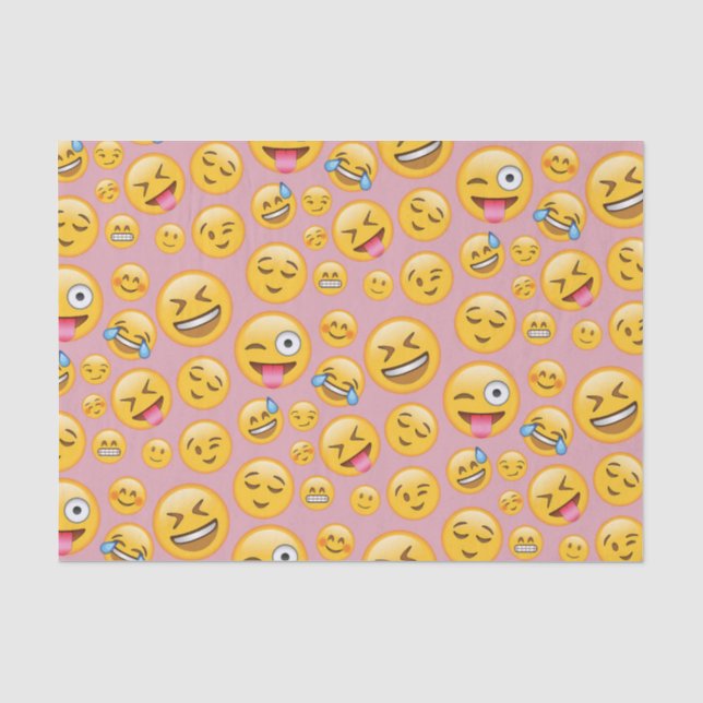 Lachen heraus lautes (lol) Emoji Muster Seidenpapier (Vorderseite)