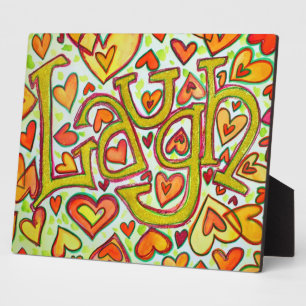 Lachen Inspiration Word Malgedicht Plaque Fotoplatte