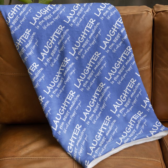 Lachen ist das beste Medizin-Fleece-Blanket Fleecedecke (Cheer someone up with this personalized, "Laughter is the best medicine" blanket! )