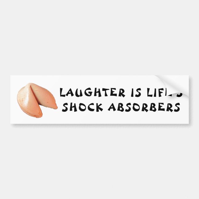 Lachen ist der Schock-Absorber des Lebens Glückske Autoaufkleber (Vorne)