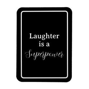 "Lachen ist eine Supermacht" - Phrase White Letter Magnet