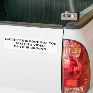 Lachen ist gut fürs Autofahren Autoaufkleber