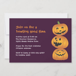 Lachen Kürbis Spaß niedliche Halloween Einladung