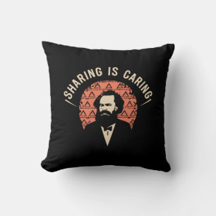 Lachen mit Karl Marx Memes - Sharing ist Gekümmert Kissen